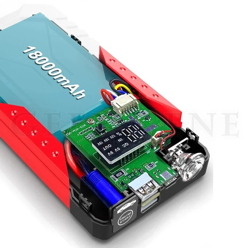 Tragbare Auto-Starthilfe 18000mAh Power Bank Auto Booster Ladegerät 12V Ausgangs Gerät Benzin Diesel Auto Notfall Booster