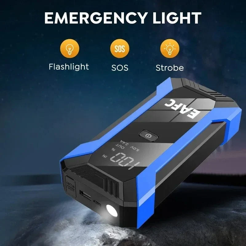 12V Auto Starthilfe 1200A Ausgang Tragbares Notfall-Start-up-Ladegerät Benzinauto Power Bank Booster Batterie Startgerät