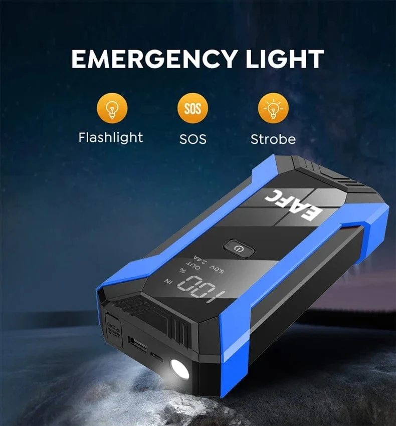 12V Auto Starthilfe 1200A Ausgang Tragbares Notfall-Start-up-Ladegerät Benzinauto Power Bank Booster Batterie Startgerät