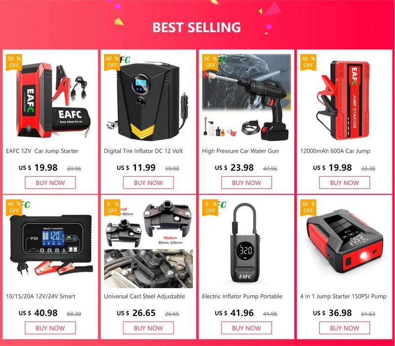 EAFC Auto Starthilfe 1200A Kabelloses Ladegerät Power Bank für 12V Auto Notstarter Jstar 4 Auto Auto Booster Batterie