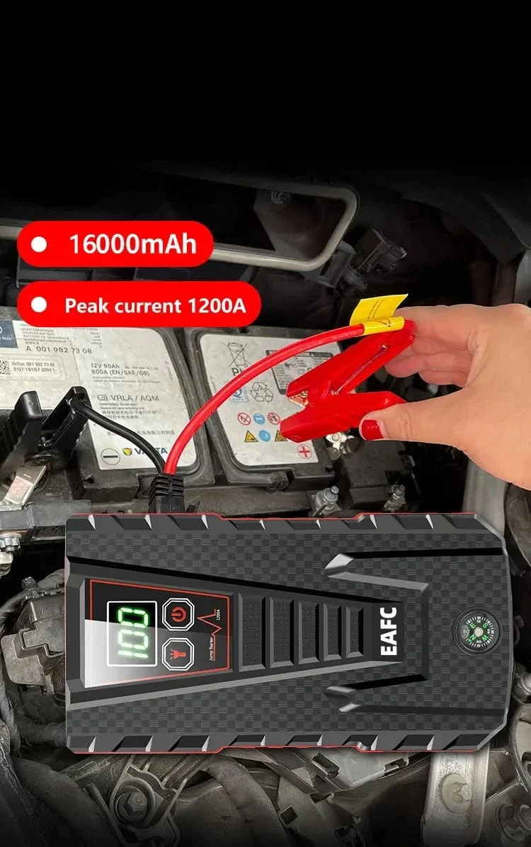EAFC Auto Starthilfe 1200A Kabelloses Ladegerät Power Bank für 12V Auto Notstarter Jstar 4 Auto Auto Booster Batterie