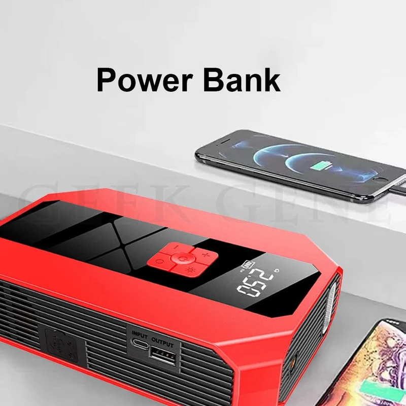 Neu 1200A 26800mAh Auto Starthilfe 4 In 1 Pumpe Luft Kompressor Ausgangs Gerät Power Bank 12V Digitale Reifen inflator 150PSI