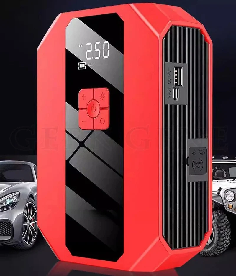 Neu 1200A 26800mAh Auto Starthilfe 4 In 1 Pumpe Luft Kompressor Ausgangs Gerät Power Bank 12V Digitale Reifen inflator 150PSI
