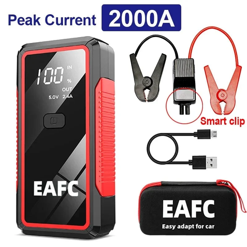 Power Bank 2000A/1200A/600A 12V Autobatterie Starthilfe Tragbares Ladegerät Auto Booster Auto Startgerät Notfallstarter