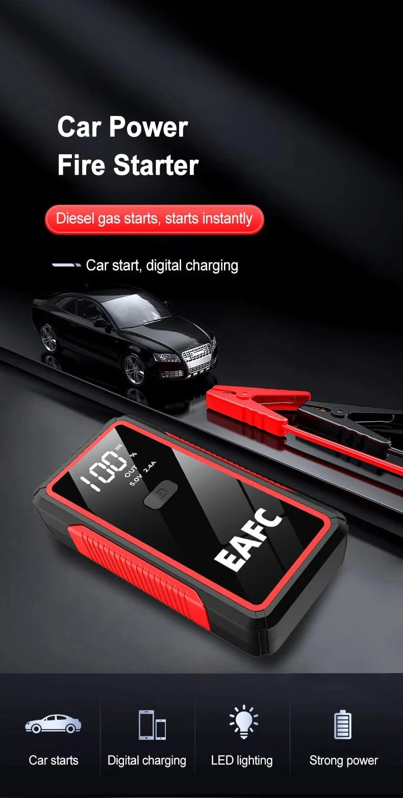 Power Bank 2000A/1200A/600A 12V Autobatterie Starthilfe Tragbares Ladegerät Auto Booster Auto Startgerät Notfallstarter