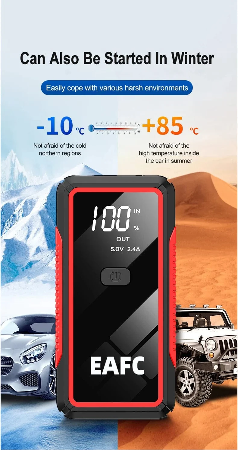 Power Bank 2000A/1200A/600A 12V Autobatterie Starthilfe Tragbares Ladegerät Auto Booster Auto Startgerät Notfallstarter