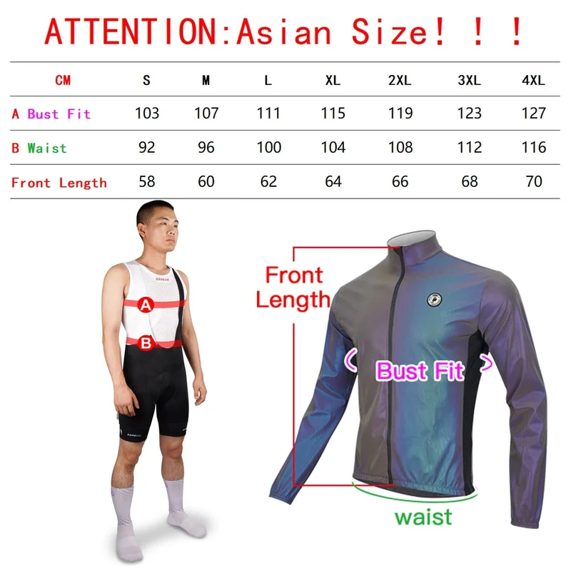 DAREVIE Fahrradjacke Herren Winter Regenbogen Reflektierender Windschutz Herren Winddicht Wasserdicht Fahrradjacke Herren Damen Frühling Herbst