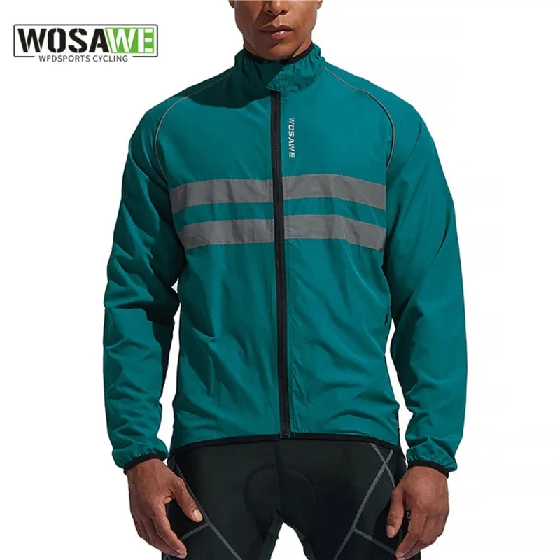 WOSAWE Fahrradjacke Herren, winddicht, wasserdicht, reflektierend, ultraleicht, MTB, Mountainbike, Windjacken, Fahrrad-Windjacke