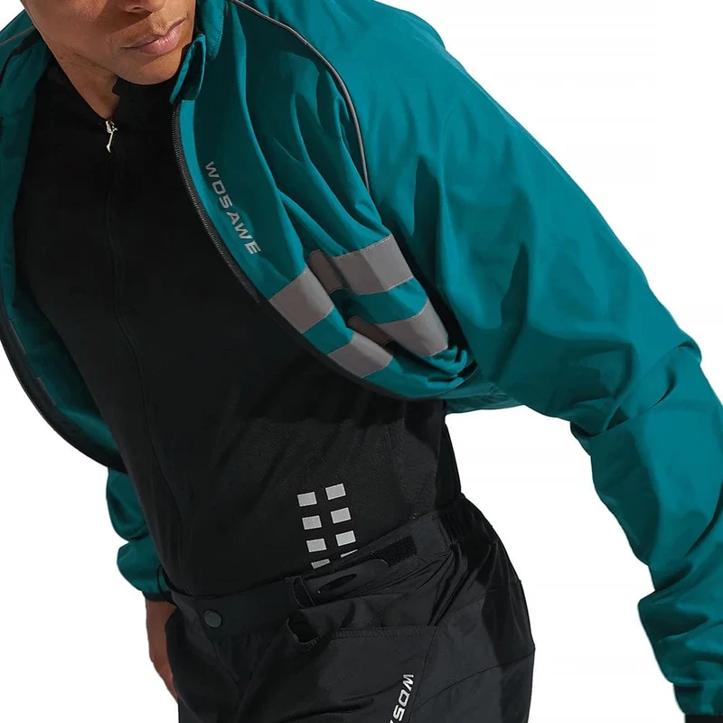 WOSAWE Fahrradjacke Herren, winddicht, wasserdicht, reflektierend, ultraleicht, MTB, Mountainbike, Windjacken, Fahrrad-Windjacke