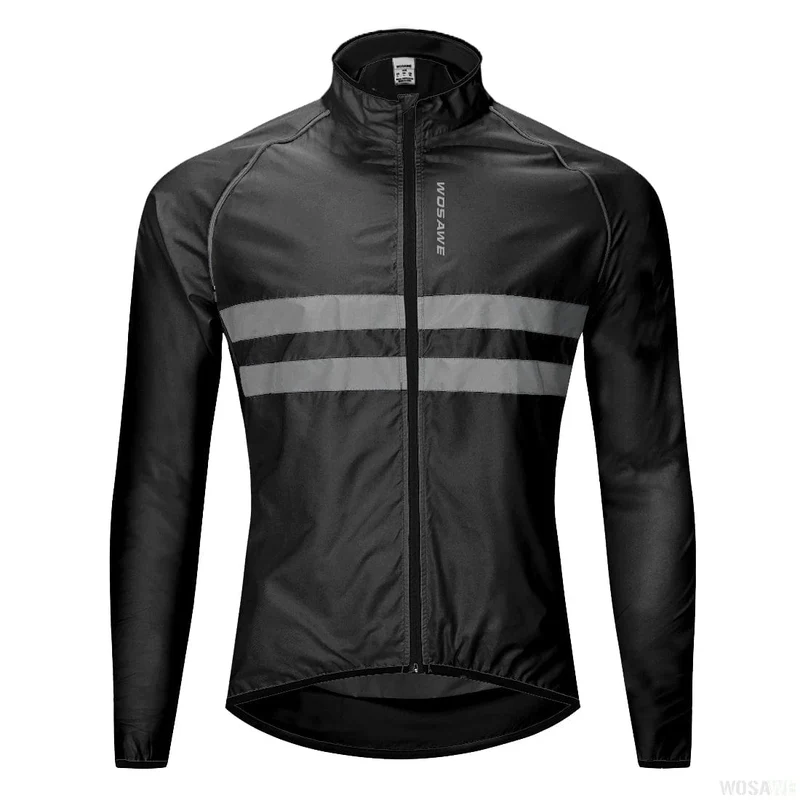 WOSAWE Fahrradjacke Herren, winddicht, wasserdicht, reflektierend, ultraleicht, MTB, Mountainbike, Windjacken, Fahrrad-Windjacke