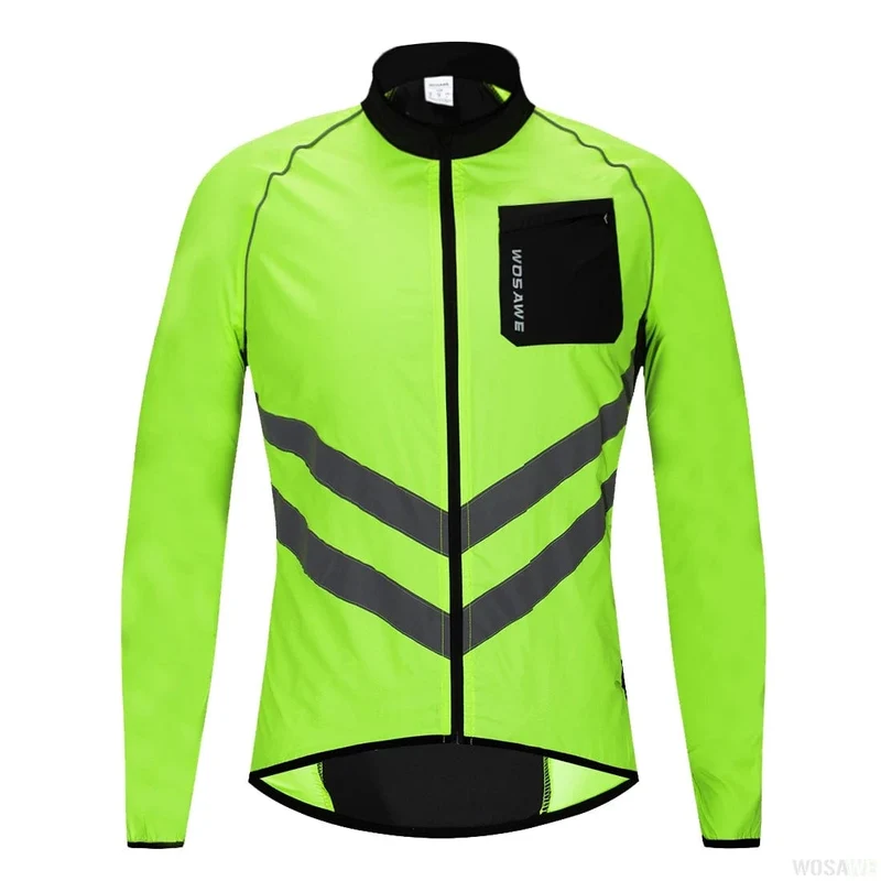 WOSAWE Fahrradjacke Herren, winddicht, wasserdicht, reflektierend, ultraleicht, MTB, Mountainbike, Windjacken, Fahrrad-Windjacke