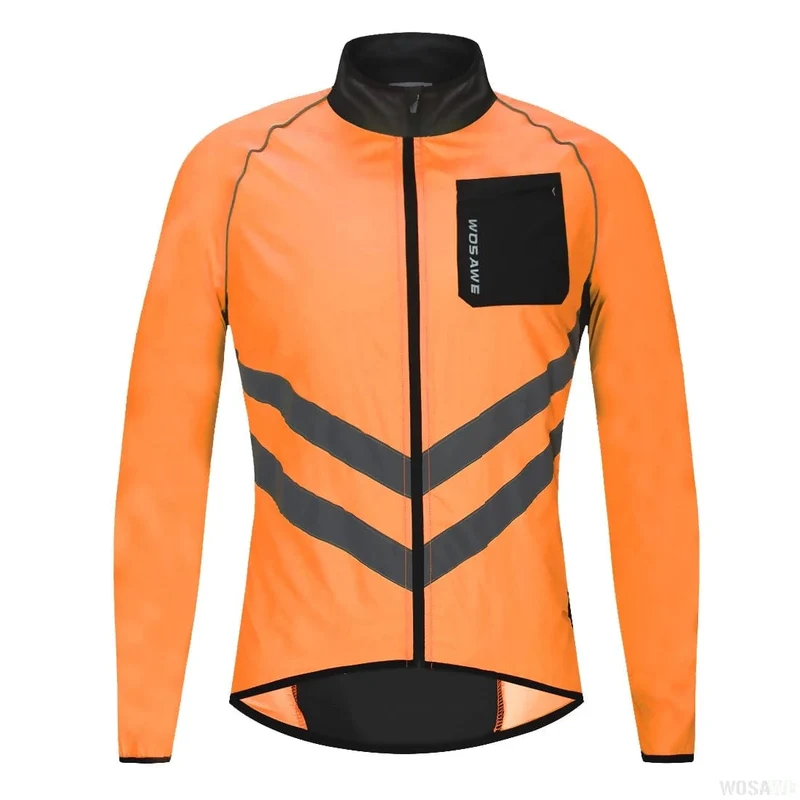 WOSAWE Fahrradjacke Herren, winddicht, wasserdicht, reflektierend, ultraleicht, MTB, Mountainbike, Windjacken, Fahrrad-Windjacke