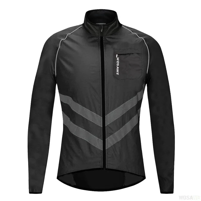WOSAWE Fahrradjacke Herren, winddicht, wasserdicht, reflektierend, ultraleicht, MTB, Mountainbike, Windjacken, Fahrrad-Windjacke