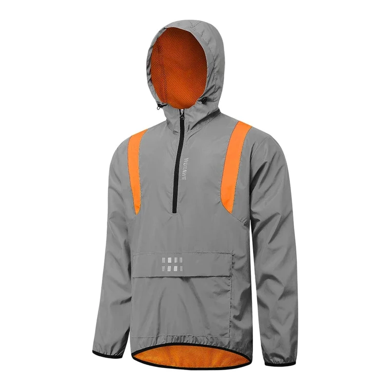 WOSAWE Vollreflektierende Fahrradjacke Herrenmantel Frühling Herbst Fahrrad Windjacke Fahrrad Weiche winddichte wasserdichte Laufjacke