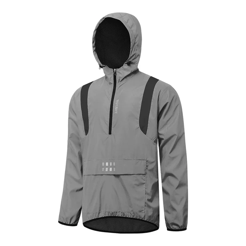 WOSAWE Vollreflektierende Fahrradjacke Herrenmantel Frühling Herbst Fahrrad Windjacke Fahrrad Weiche winddichte wasserdichte Laufjacke