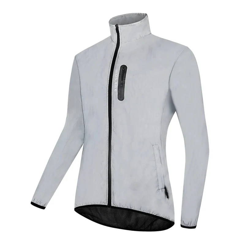 WOSAWE Vollreflektierende Fahrradjacke Herrenmantel Frühling Herbst Fahrrad Windjacke Fahrrad Weiche winddichte wasserdichte Laufjacke