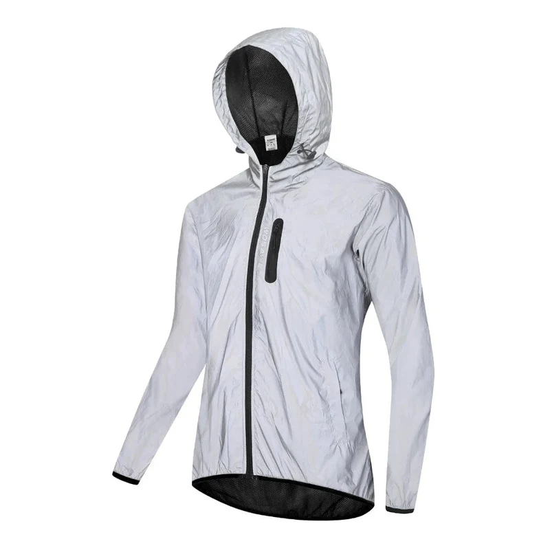 WOSAWE Vollreflektierende Fahrradjacke Herrenmantel Frühling Herbst Fahrrad Windjacke Fahrrad Weiche winddichte wasserdichte Laufjacke