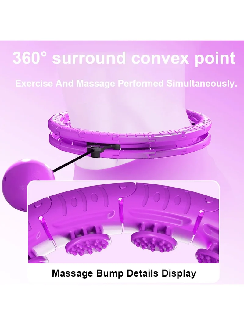 Gewichtete Massage-Fitness-Kreisreifen, Gewichtsverlust, abnehmbare Verbindungen, Sport-Hoop zur Gewichtsreduktion