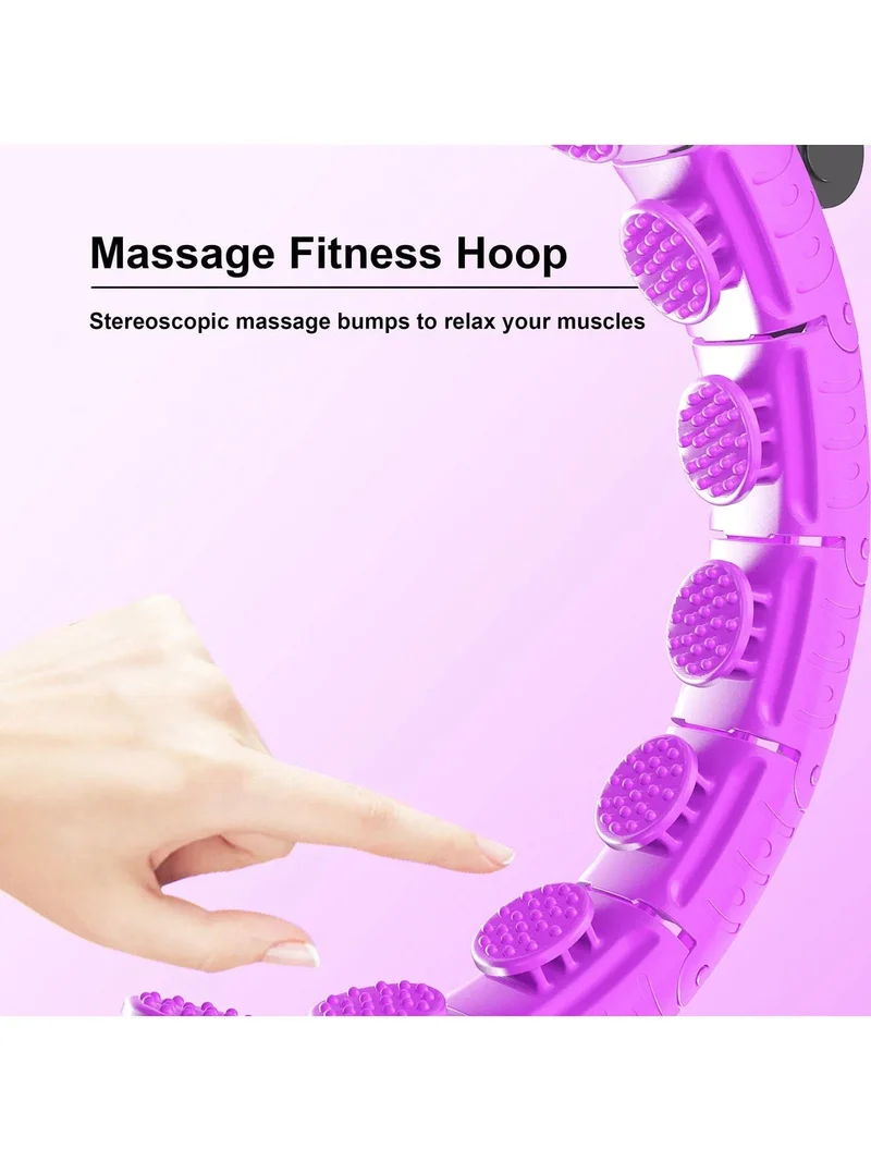 Gewichtete Massage-Fitness-Kreisreifen, Gewichtsverlust, abnehmbare Verbindungen, Sport-Hoop zur Gewichtsreduktion