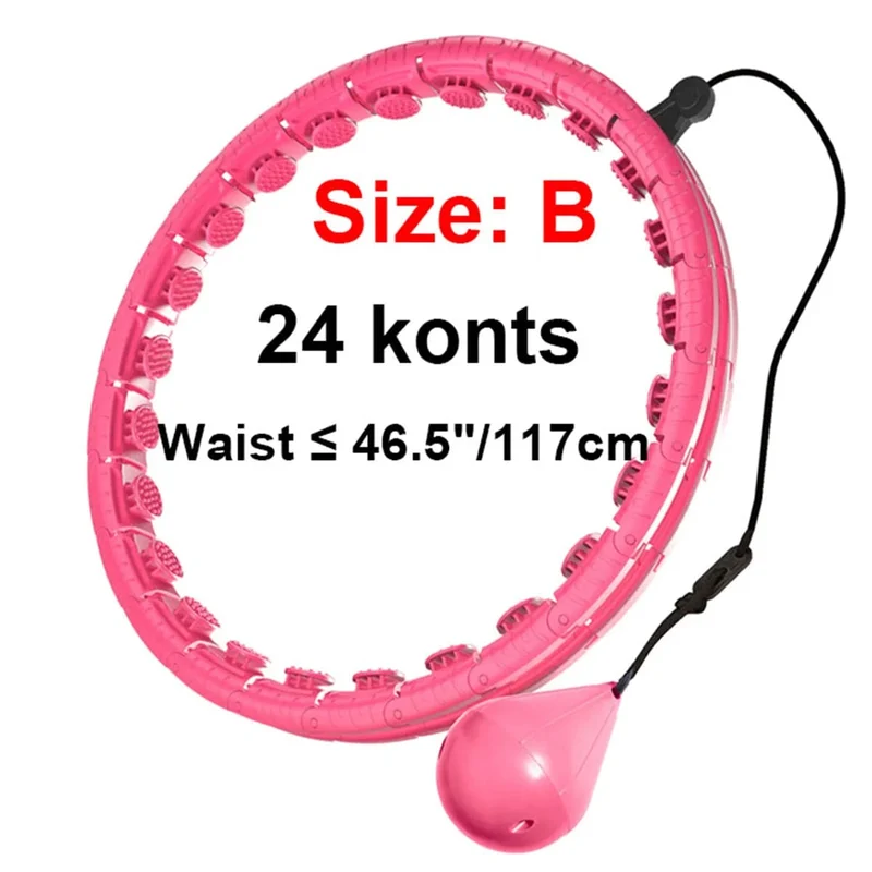 Gewichtete Massage-Fitness-Kreisreifen, Gewichtsverlust, abnehmbare Verbindungen, Sport-Hoop zur Gewichtsreduktion
