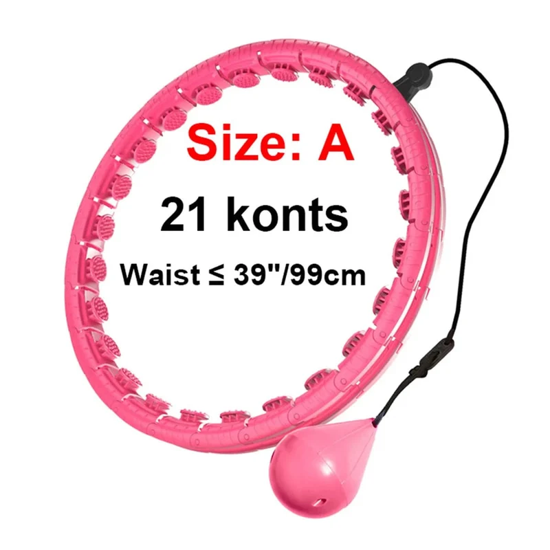 Gewichtete Massage-Fitness-Kreisreifen, Gewichtsverlust, abnehmbare Verbindungen, Sport-Hoop zur Gewichtsreduktion