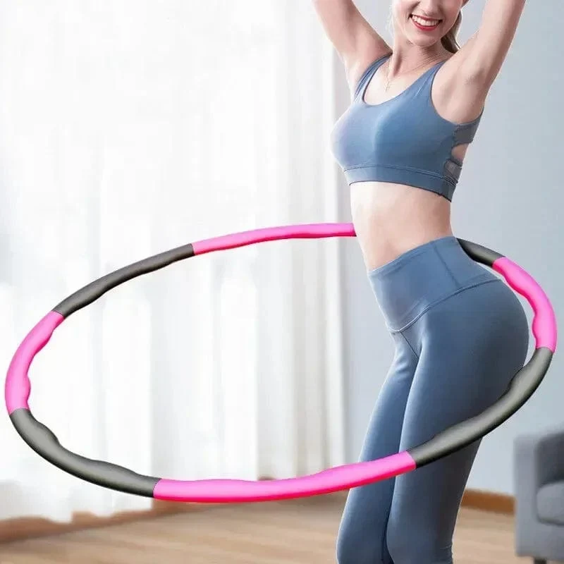 1 x 9/8/7 Abschnitte, tragbar, abnehmbar, einfach, Sportreifen, Fitness-Studio, Werkzeug, Kunststoff, leicht, Taillentrainer, Ring, Trainingsausrüstung