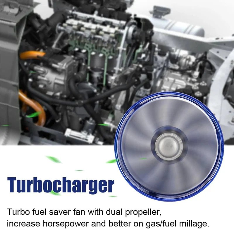 Doppel Kompressor Auto Turbo Air Intake Turbine Gas Fuel Saver Fan Turbine mit Einzelnen Propeller 6.4*5cm für air Intake C7S6