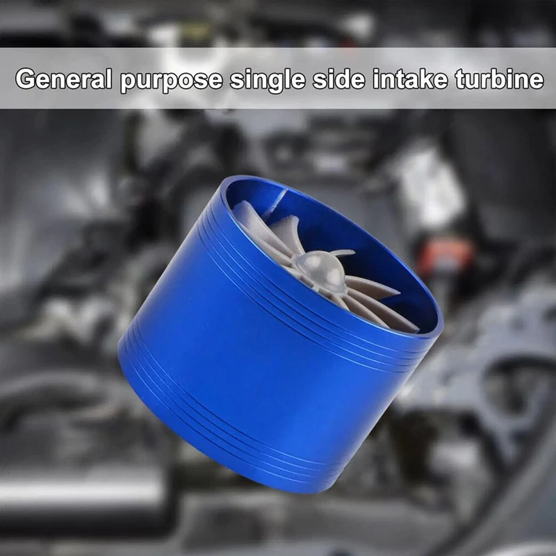 Doppel Kompressor Auto Turbo Air Intake Turbine Gas Fuel Saver Fan Turbine mit Einzelnen Propeller 6.4*5cm für air Intake C7S6
