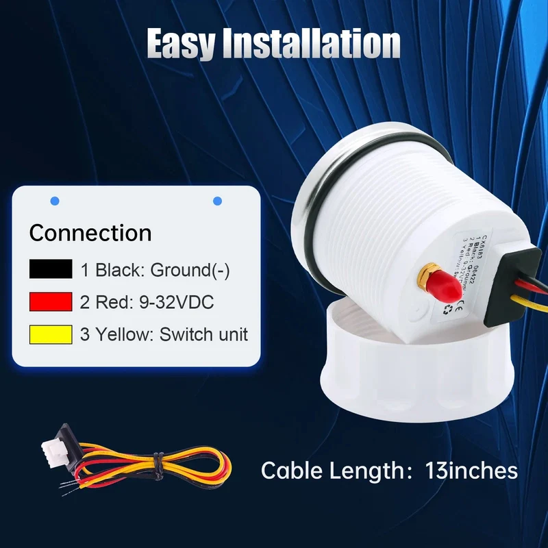 52mm Digitaler GPS Tacho TFT Bildschirm Wasserdichter Kilometerzähler einstellen Mph Knoten Km/h Geschwindigkeitsmesser für Boot Auto Motor Yacht 12V 24V