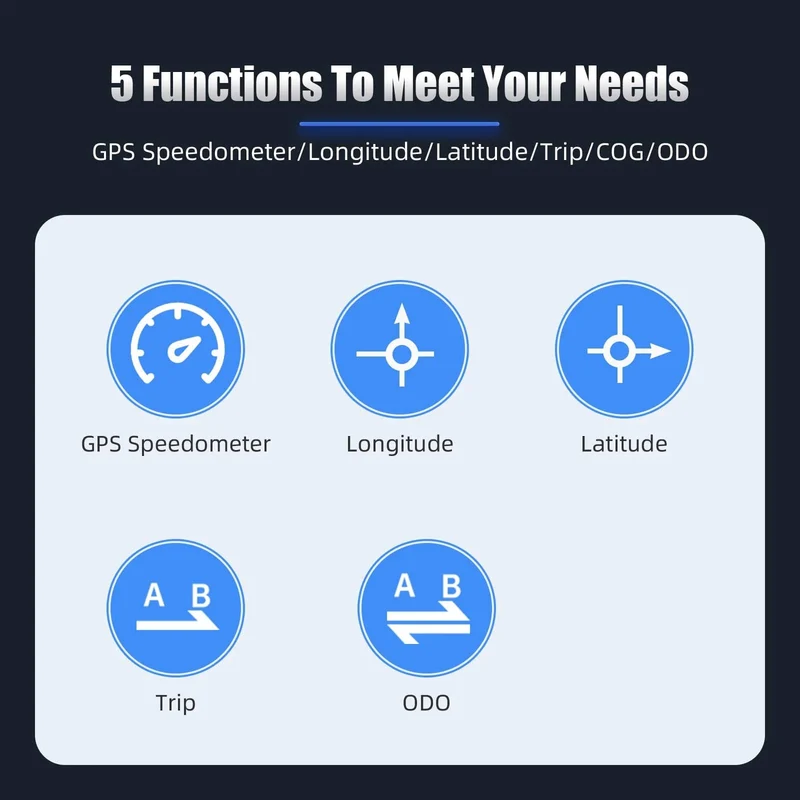 52mm Digitaler GPS Tacho TFT Bildschirm Wasserdichter Kilometerzähler einstellen Mph Knoten Km/h Geschwindigkeitsmesser für Boot Auto Motor Yacht 12V 24V