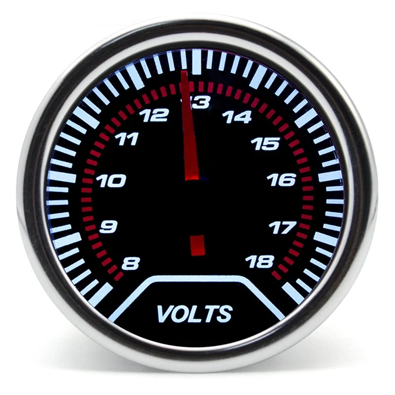 2 "52mm Universal 12V LED Smoke Len -1 ~ 0 ~ 2 BAR Turbo Boost Gauge Meter/Turbo Boost Meter mit weißer LED-Hintergrundbeleuchtung für 12V Auto