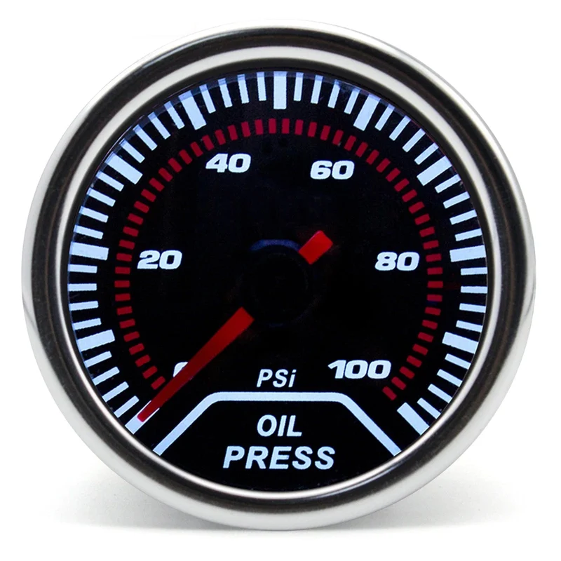 2 "52mm Universal 12V LED Smoke Len -1 ~ 0 ~ 2 BAR Turbo Boost Gauge Meter/Turbo Boost Meter mit weißer LED-Hintergrundbeleuchtung für 12V Auto