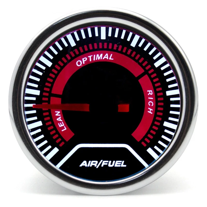 2 "52mm Universal 12V LED Smoke Len -1 ~ 0 ~ 2 BAR Turbo Boost Gauge Meter/Turbo Boost Meter mit weißer LED-Hintergrundbeleuchtung für 12V Auto