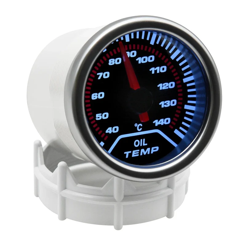 2 "52mm Universal 12V LED Smoke Len -1 ~ 0 ~ 2 BAR Turbo Boost Gauge Meter/Turbo Boost Meter mit weißer LED-Hintergrundbeleuchtung für 12V Auto