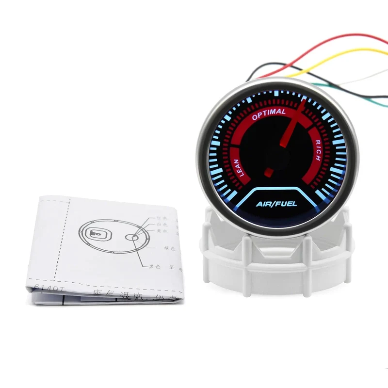2 "52mm Universal 12V LED Smoke Len -1 ~ 0 ~ 2 BAR Turbo Boost Gauge Meter/Turbo Boost Meter mit weißer LED-Hintergrundbeleuchtung für 12V Auto
