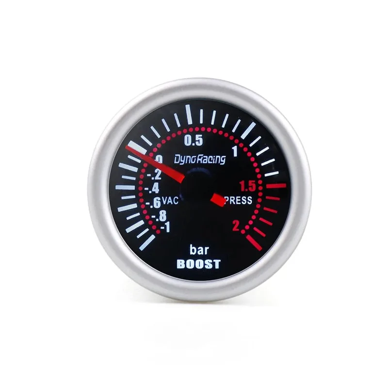 Dynoracing 2" 52mm getönte Linse Ladedruckanzeige bar psi Vakuum Wassertemperatur Öltemperatur Öldruck Voltmeter Kraftstoffstand Drehzahlmesser Drehzahlmesser