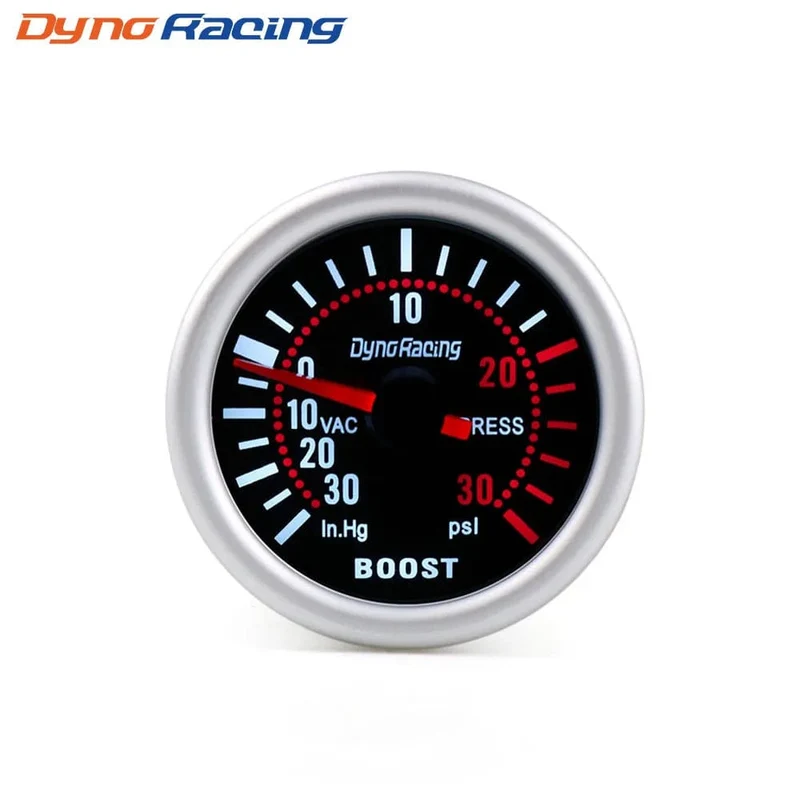 Dynoracing 2" 52mm getönte Linse Ladedruckanzeige bar psi Vakuum Wassertemperatur Öltemperatur Öldruck Voltmeter Kraftstoffstand Drehzahlmesser Drehzahlmesser