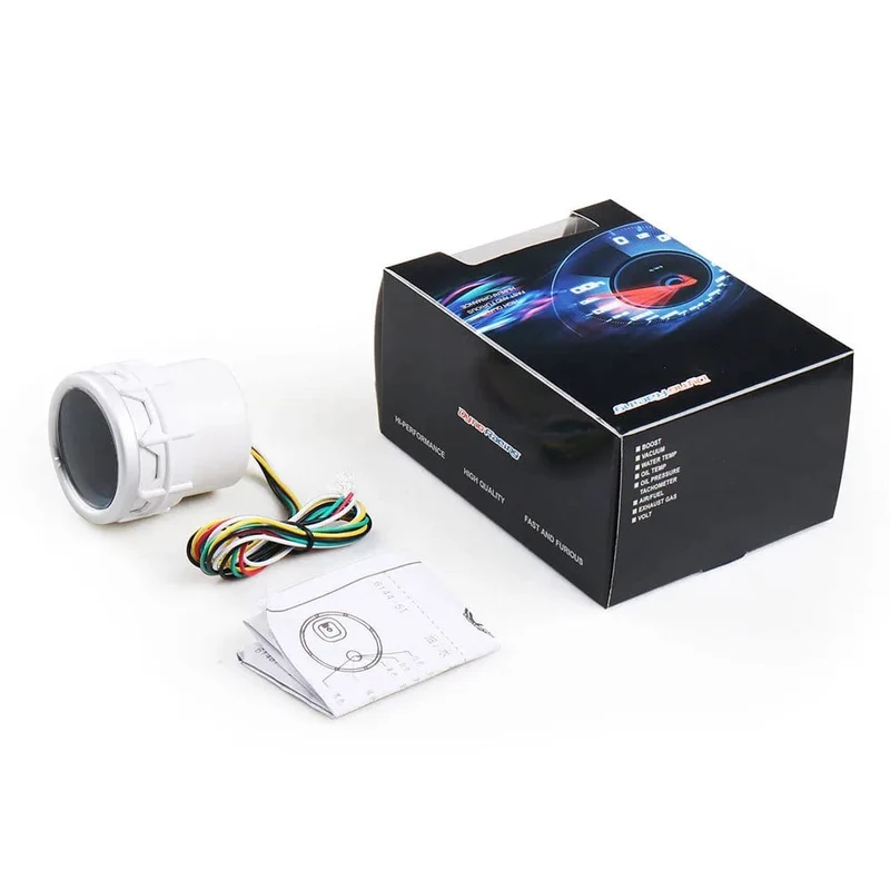 Dynoracing 2" 52mm getönte Linse Ladedruckanzeige bar psi Vakuum Wassertemperatur Öltemperatur Öldruck Voltmeter Kraftstoffstand Drehzahlmesser Drehzahlmesser