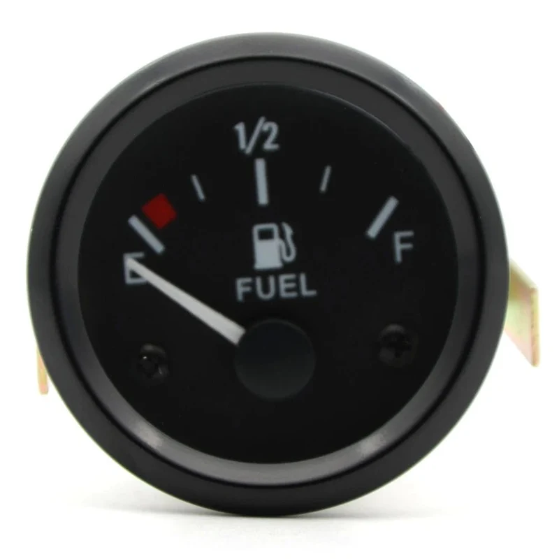 2 "52mm Tankanzeige Auto Meter Weiß LED Licht Schwarz Felge Automotive Messgeräte 12V