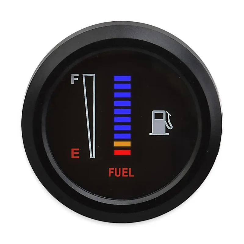 2 "52mm 12V/24V Tankanzeige Auto Motorrad Universal Tankanzeige Elektronische LED Ultradünne Auto Benzine Meter