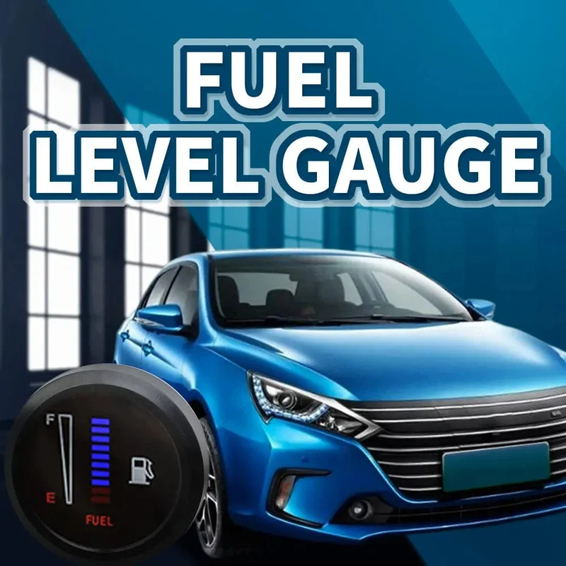 2 "52mm 12V/24V Tankanzeige Auto Motorrad Universal Tankanzeige Elektronische LED Ultradünne Auto Benzine Meter