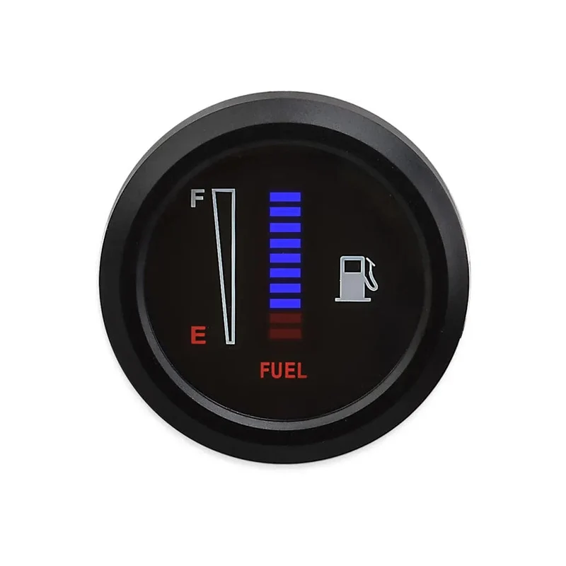 2 "52mm 12V/24V Tankanzeige Auto Motorrad Universal Tankanzeige Elektronische LED Ultradünne Auto Benzine Meter