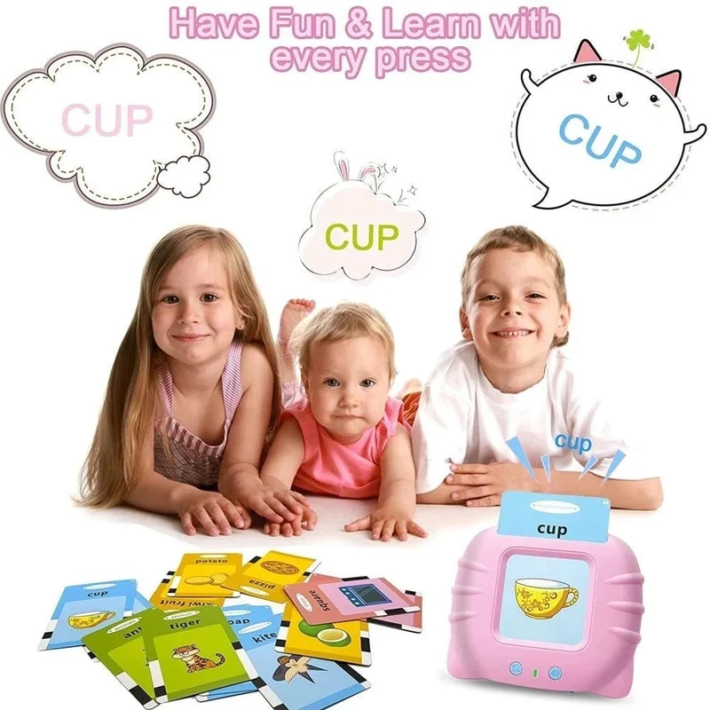 Kinder lernen Englisch Spielzeug Frühe intelligente Bildung Audio Elektronisches Buch Flash Card Lesemaschine Montessori Lernspielzeug Buch