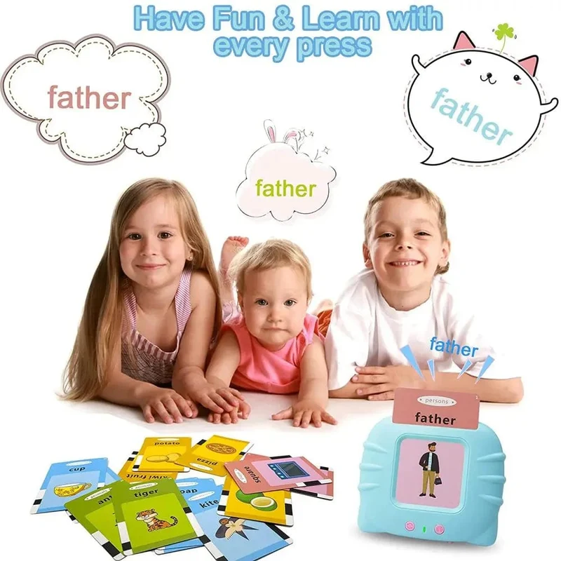 Kinder lernen Englisch Spielzeug Frühe intelligente Bildung Audio Elektronisches Buch Flash Card Lesemaschine Montessori Lernspielzeug Buch