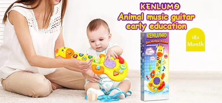KENLUMO 2024 Neues Musikspielzeug für Kinder, Baby-Klatschtrommel, 12+ Monate, rotierende Musik, sensorisches Spielzeug, Blitzlicht-Instrument, frühe Bildung