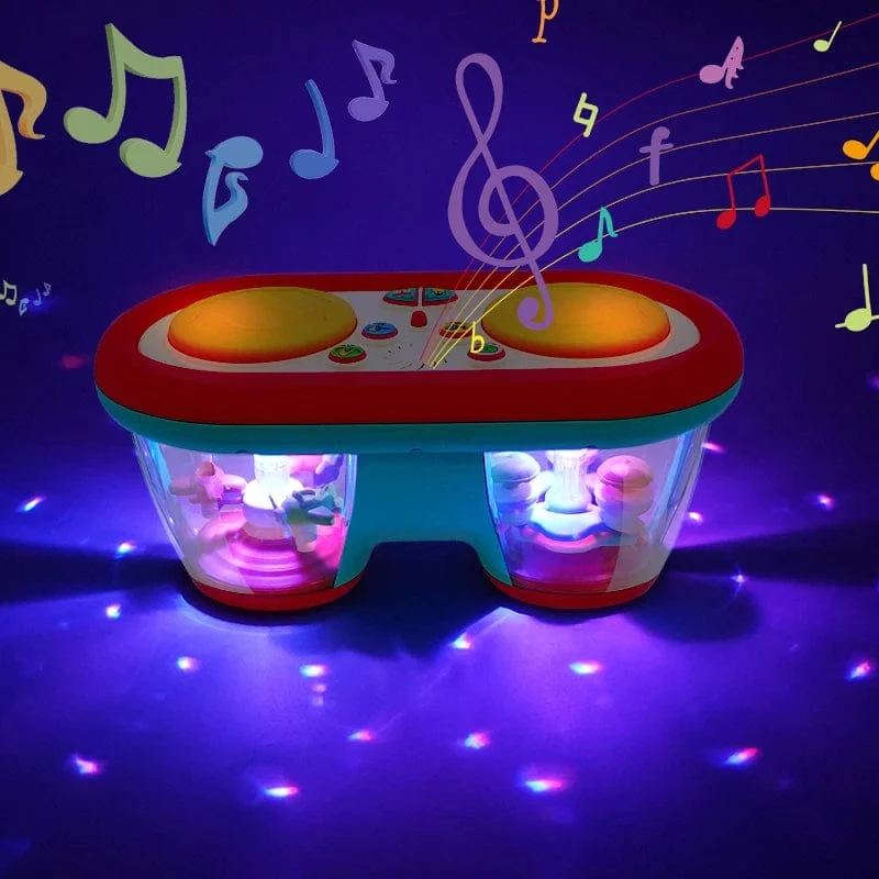 KENLUMO 2024 Neues Musikspielzeug für Kinder, Baby-Klatschtrommel, 12+ Monate, rotierende Musik, sensorisches Spielzeug, Blitzlicht-Instrument, frühe Bildung