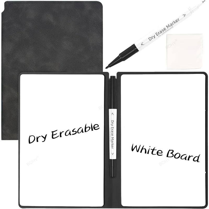 A5 Tragbares, magisches, wiederverwendbares Whiteboard-Notizbuch, Wochenplaner, stilvolle Büro-Notizbücher, Memo-Whiteboard mit Stiftlöschtuch