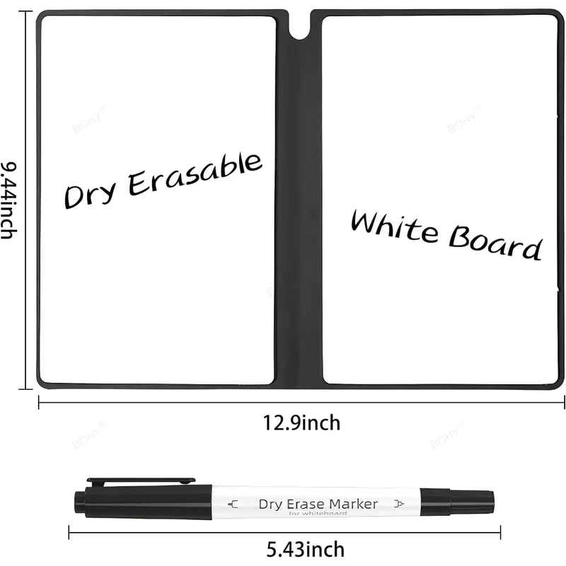 A5 Tragbares, magisches, wiederverwendbares Whiteboard-Notizbuch, Wochenplaner, stilvolle Büro-Notizbücher, Memo-Whiteboard mit Stiftlöschtuch