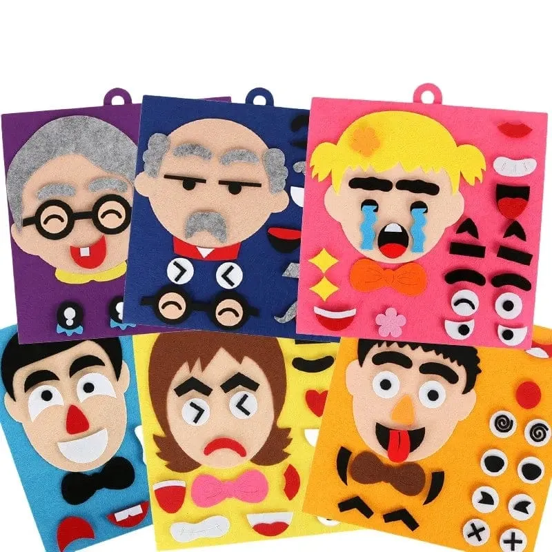 DIY Emotion Change Puzzle Spielzeug Kreativer Gesichtsausdruck Kinder Lernen Lernspielzeug Für Kinder Lustiges Set Spaß Geschenk