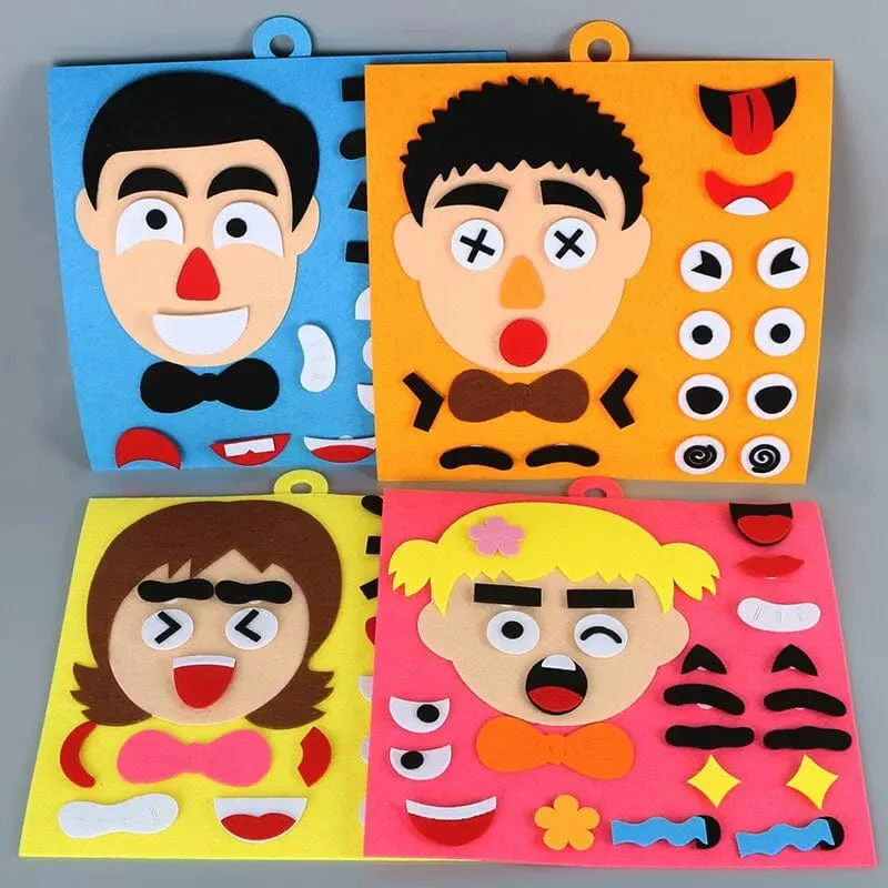 DIY Emotion Change Puzzle Spielzeug Kreativer Gesichtsausdruck Kinder Lernen Lernspielzeug Für Kinder Lustiges Set Spaß Geschenk